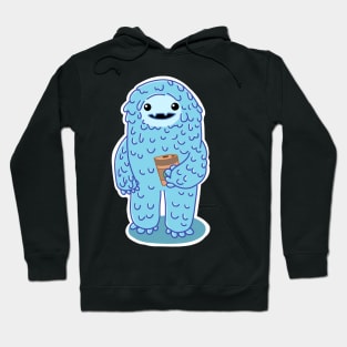 Yeti drinking coffee Hoodie